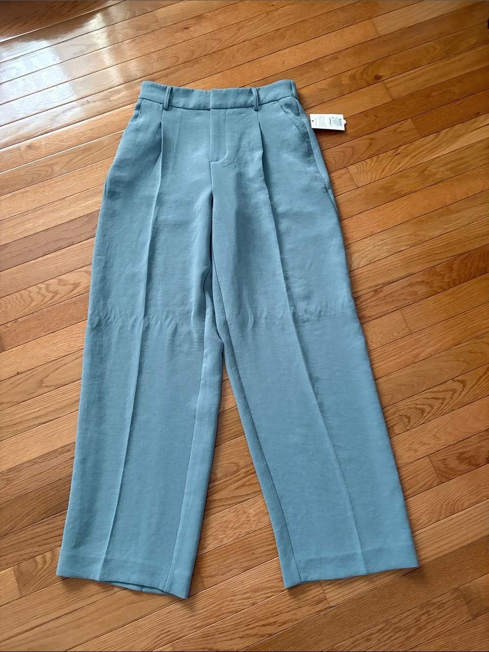 a new day Wide Leg Pleated Pants - Light sage green